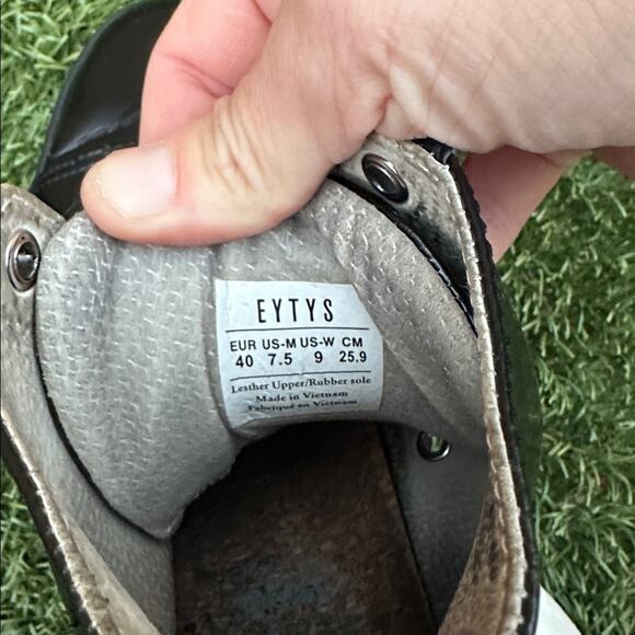 Eytys Kibo Black Leather Boots Combat Platform Clean Line High Top Booties 9 - Picture 9 of 9